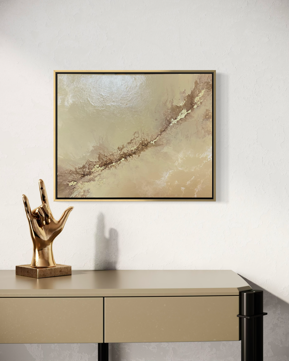 "Golden Flow" - Original Gemälde | 40x50 cm