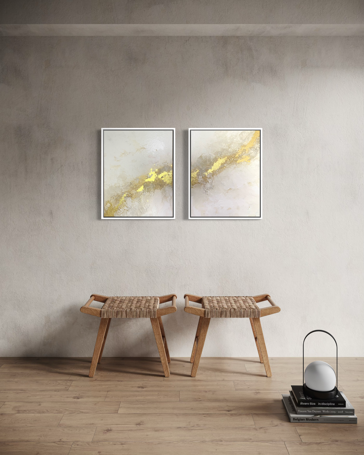 "Flow of Light" - Original Gemälde | Diptychon  | je 40x50 cm