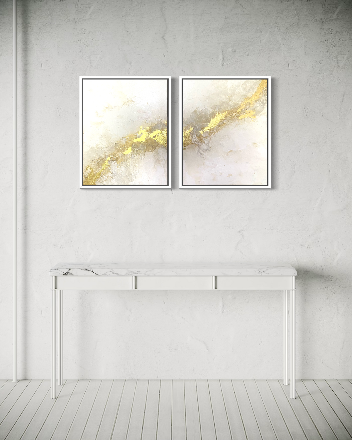 "Flow of Light" - Original Gemälde | Diptychon  | je 40x50 cm