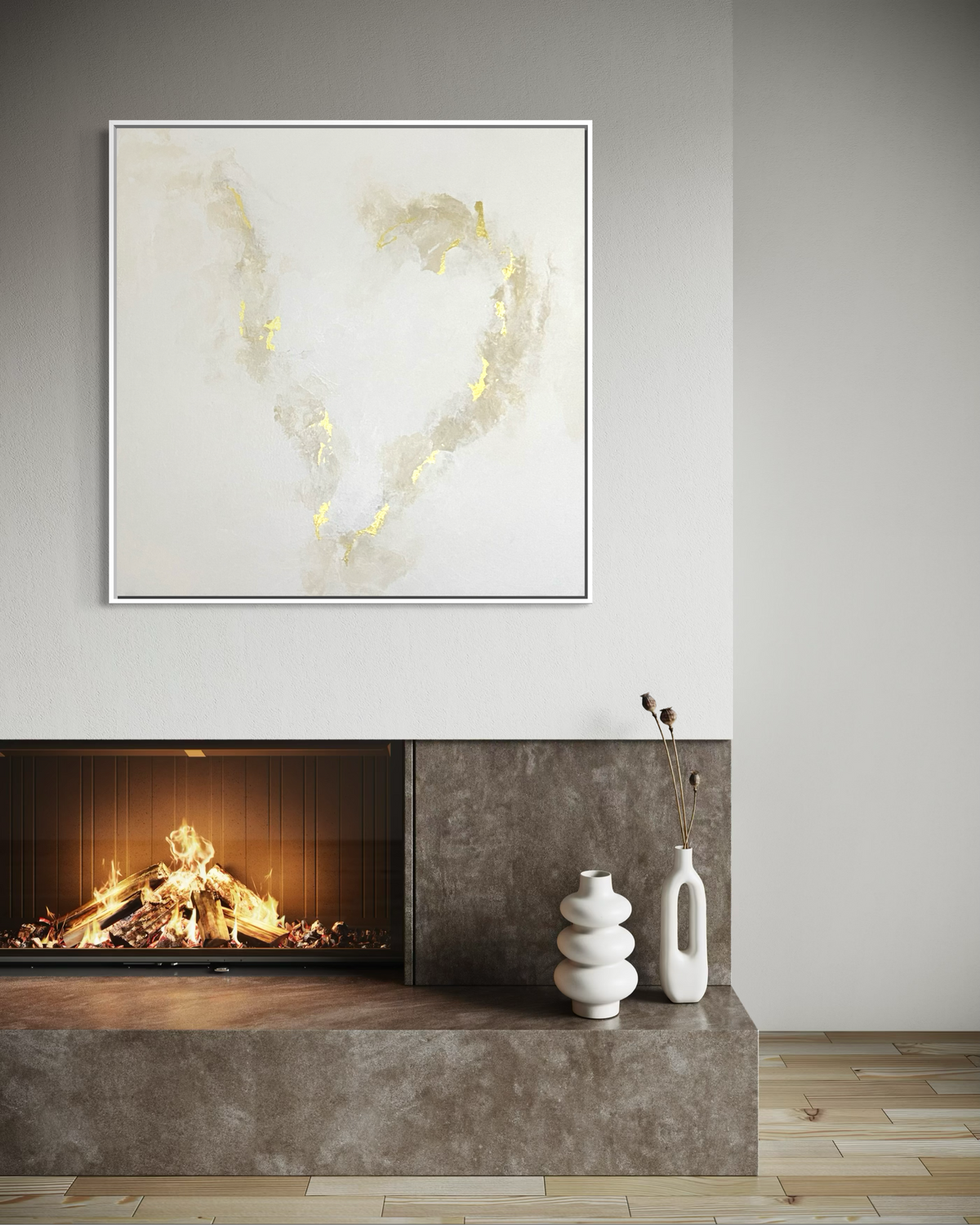 "Quiet Embrace" - Original Gemälde | 100x100 cm