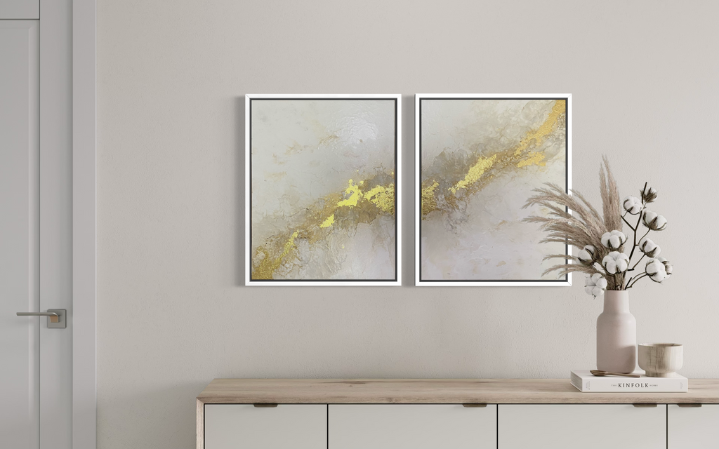 "Flow of Light" - Original Gemälde | Diptychon  | je 40x50 cm