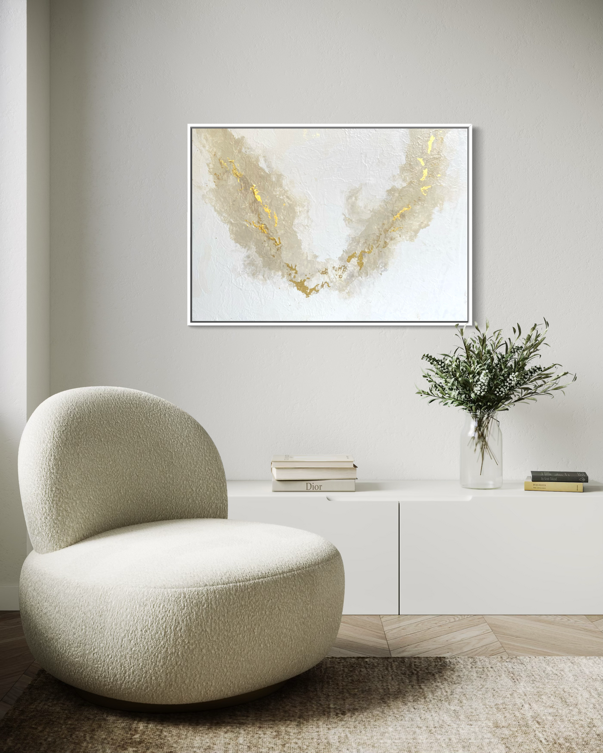 "Ivory Flow" - Original Gemälde | 100x70 cm