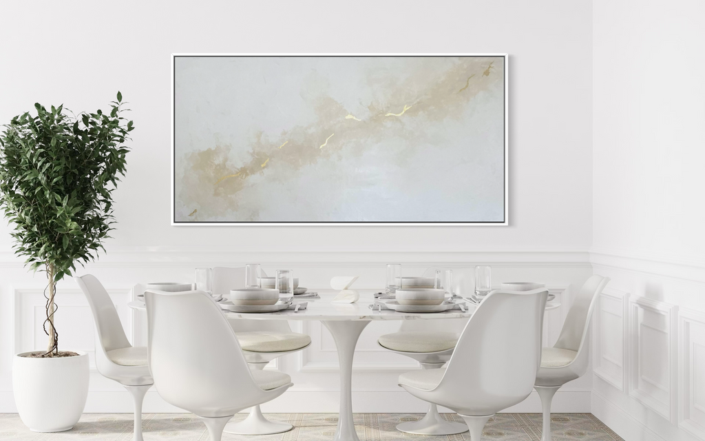 "Golden Stillness" - Original Gemälde | 140x70 cm