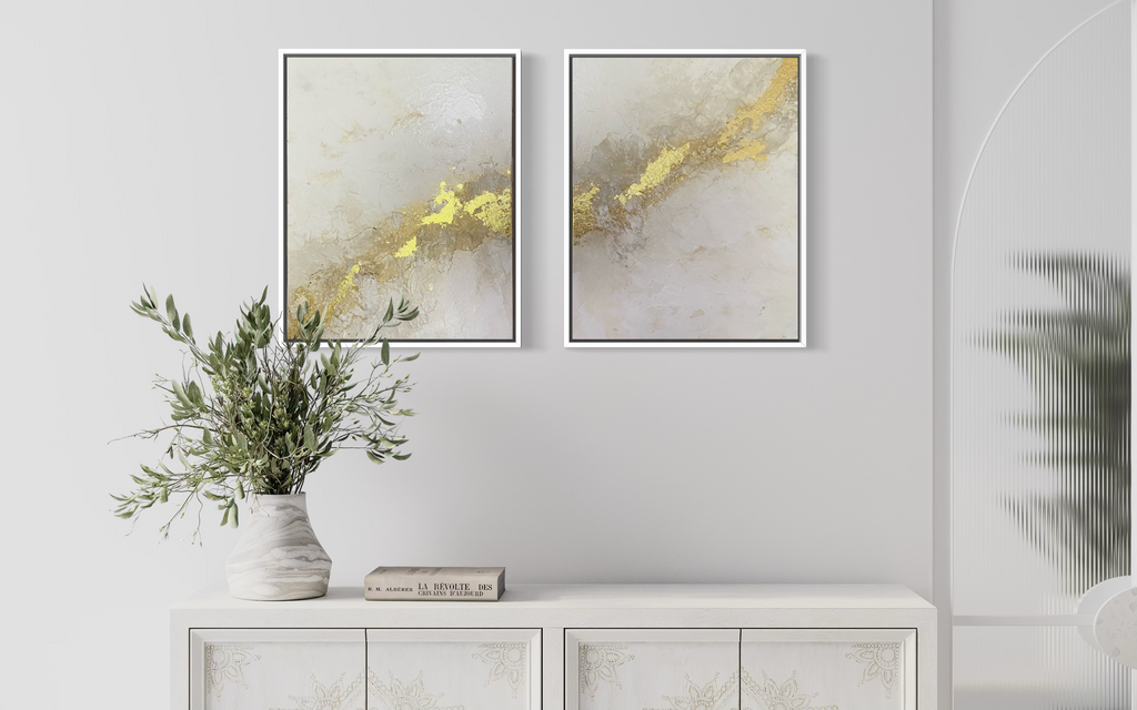 "Flow of Light" - Original Gemälde | Diptychon  | je 40x50 cm