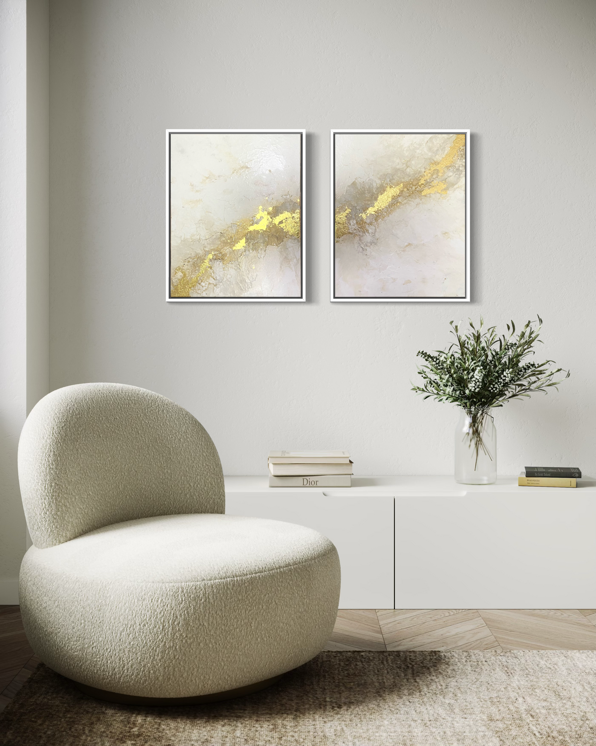 "Flow of Light" - Original Gemälde | Diptychon  | je 40x50 cm