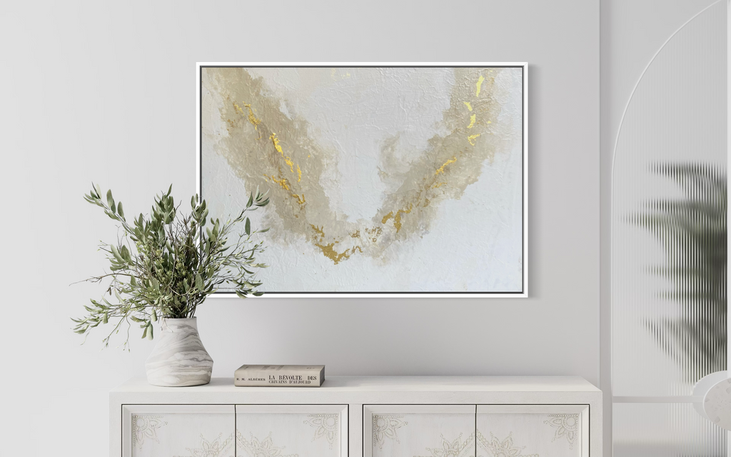 "Ivory Flow" - Original Gemälde | 100x70 cm