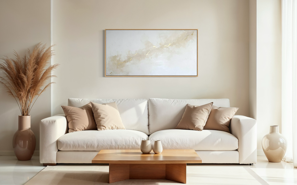 "Golden Stillness" - Original Gemälde | 140x70 cm