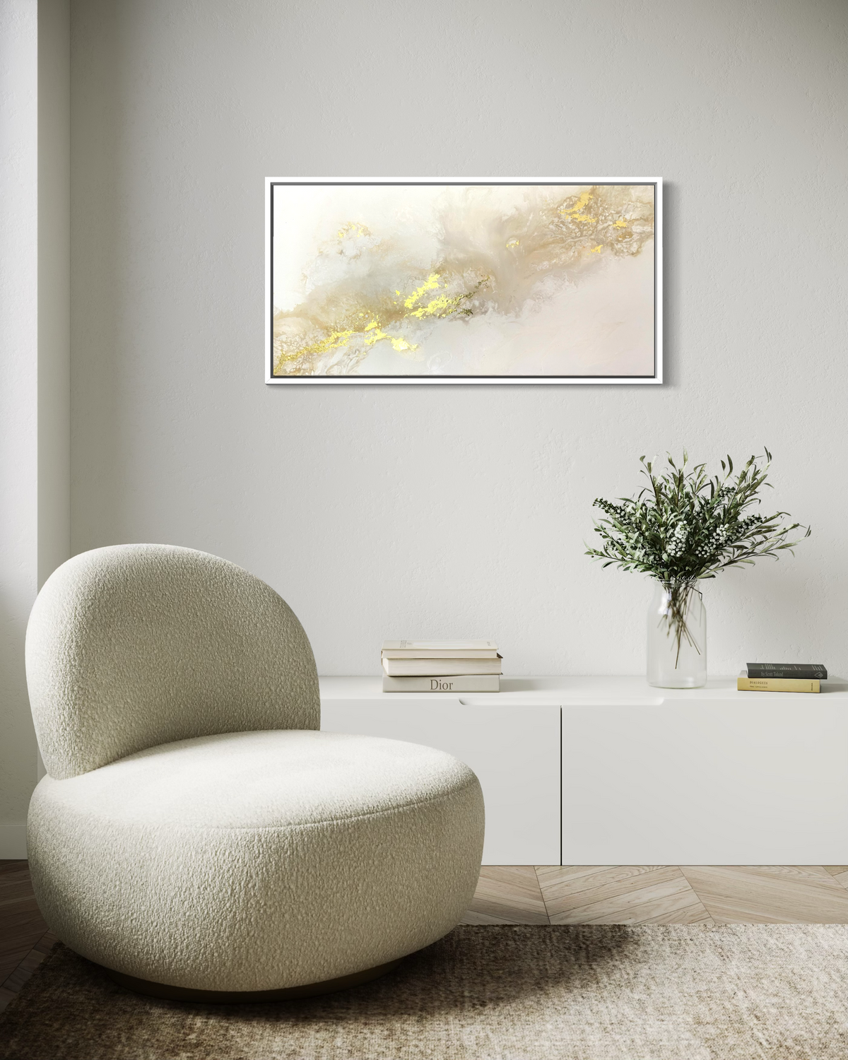 "Silent Light" - Original Gemälde | 40x80 cm