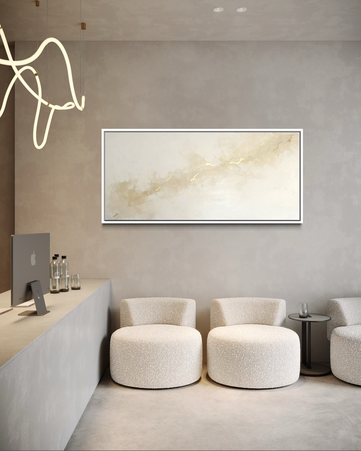 "Golden Stillness" - Original Gemälde | 140x70 cm