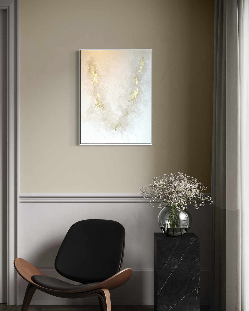 "Ivory Whisper" - Original Gemälde | 80x60 cm