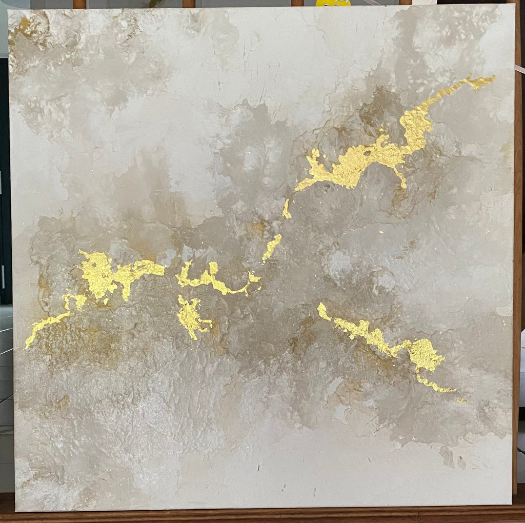 "Golden Drift" - Original Gemälde | 70x70cm