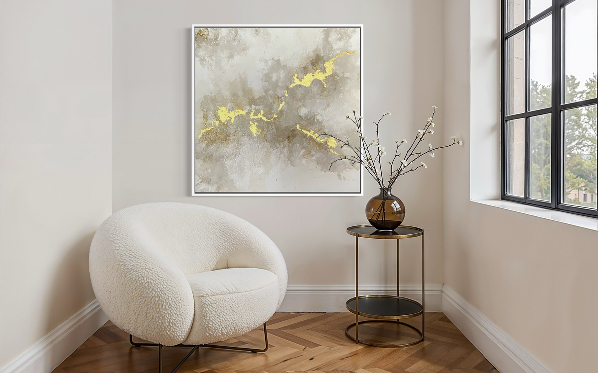 "Golden Drift" - Original Gemälde | 70x70cm
