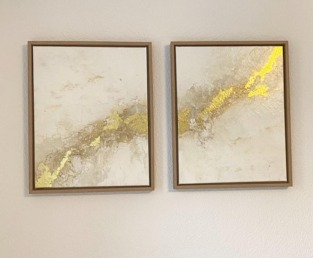 "Flow of Light" - Original Gemälde | Diptychon  | je 40x50 cm