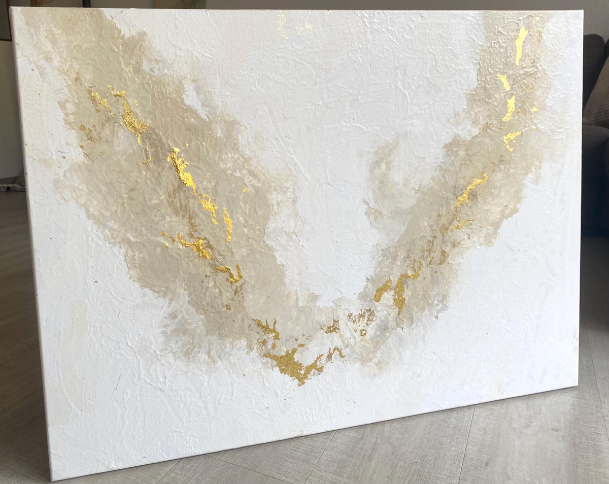 "Ivory Flow" - Original Gemälde | 100x70 cm