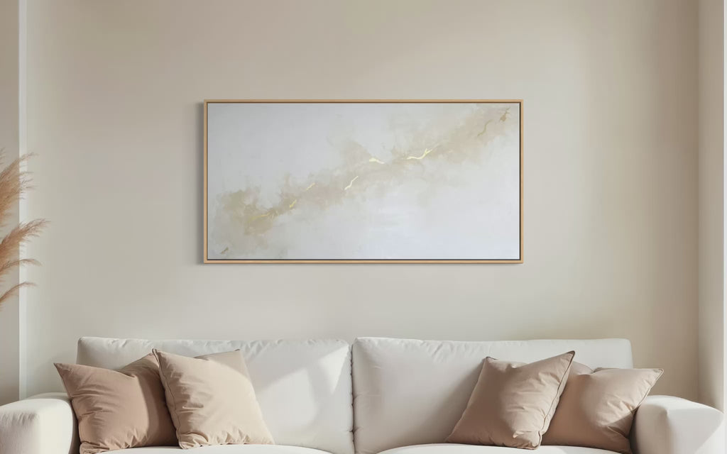 "Golden Stillness" - Original Gemälde | 140x70 cm