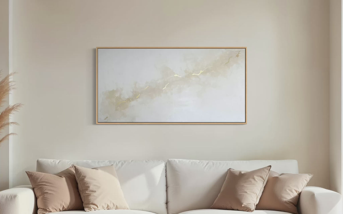 "Golden Stillness" - Original Gemälde | 140x70 cm